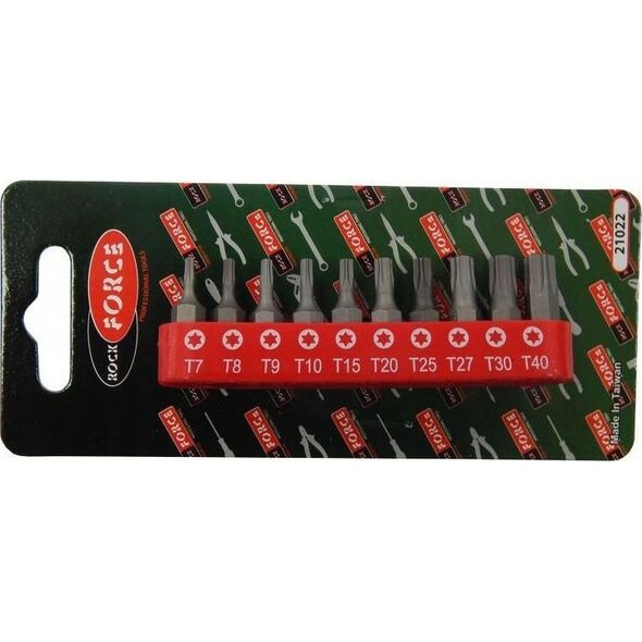 Rockforce Zestaw bitów TORX 10el. 1/4" L-25mm