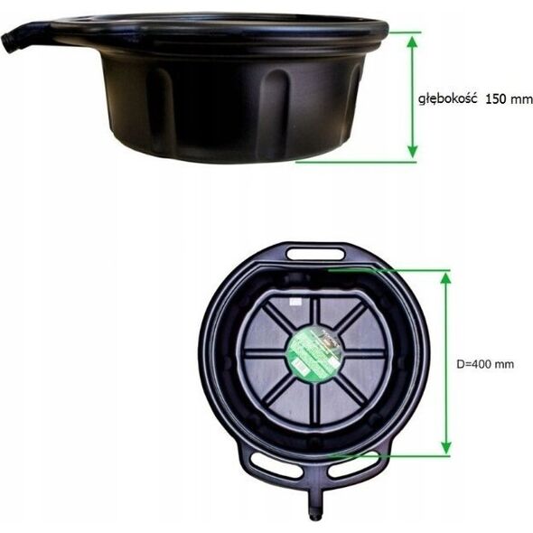 Rockforce Misa do zlewania oleju plastikowa 16l
