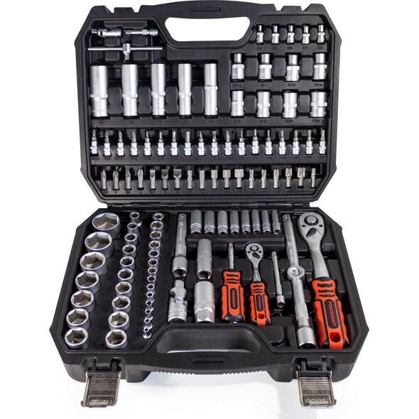 Zestaw narzędzi Forcekraft Zestaw narzędzi 108el. 1/4" & 1/2" (6-kątnych) (4-32mm)