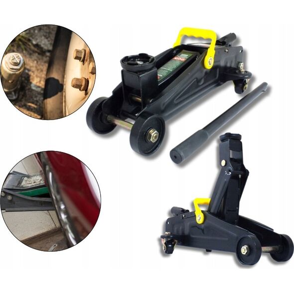 Rockforce Podnośnik ruchomy hydrauliczny "Profi" wzmocniony 2t (h min 135mm, h max 320mm)