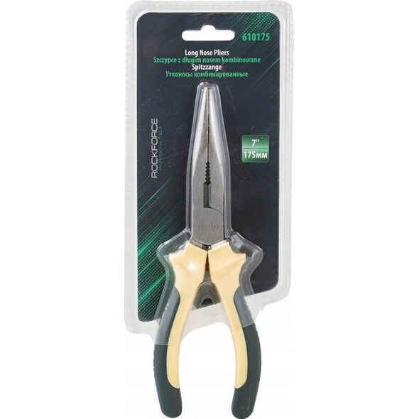 Rockforce Szczypce cienkie kombinowane "Profi" CR- V 7"-175mm, w blisterze