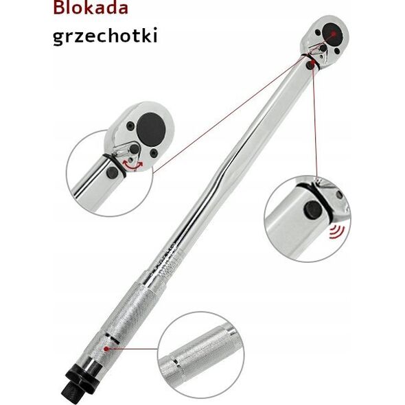 Forsage Klucz dynamometryczny z blokadą 1/2" ( 40-210 Nm)