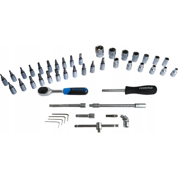 Forsage Zestaw kluczy nasadowych 1/4" 46el. (6-kątnych) (4-14mm)