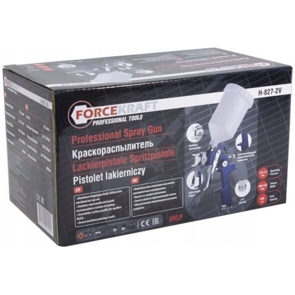 Forcekraft Pistolet lakierniczy dysza 1.4 mm zbior nik 600 ml