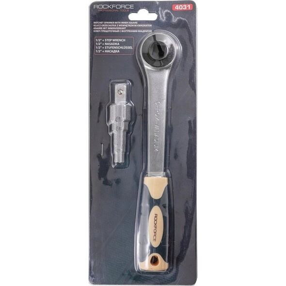 Rockforce Klucz grzechotka 1/2" z wewnętrznym kwadratem
