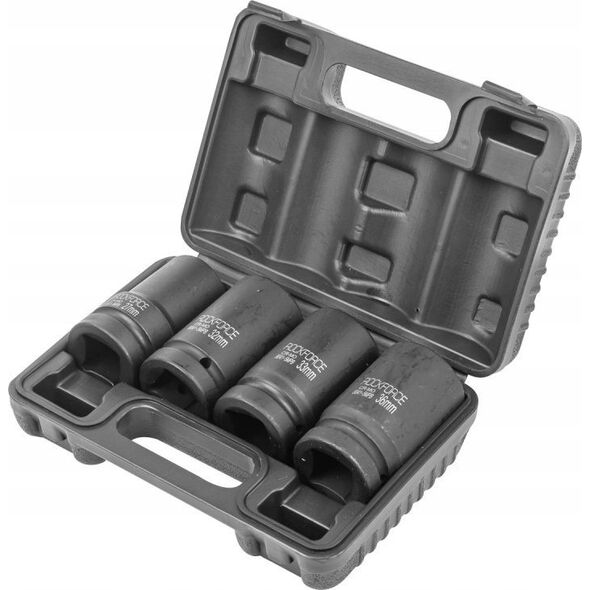 Rockforce Zestaw nasadek udarowych głębokich 1" 4el. (6-kątnych) (27-36mm)