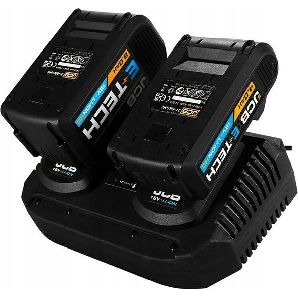 Ładowarka JCB Ładowarka do akumulatorów - podwójna 18V, 2x3.5A