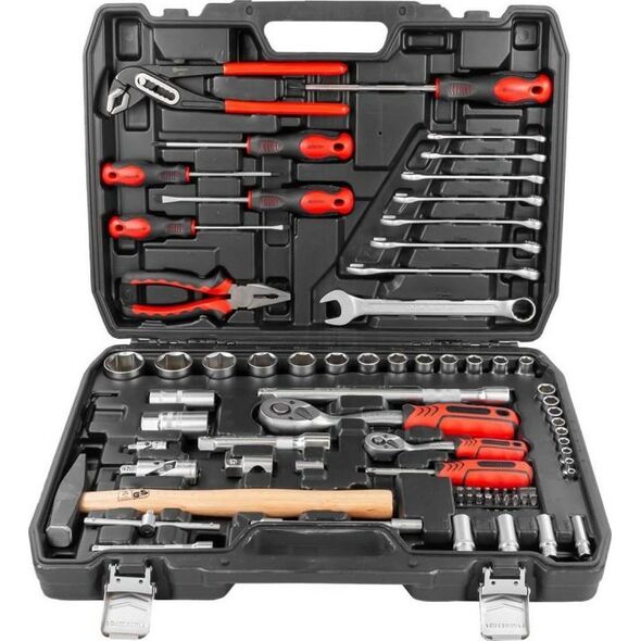 Zestaw narzędzi Forcekraft Zestaw narzędzi 1/4" i 1/2" 77el. (4-32mm) (6-kątnych)