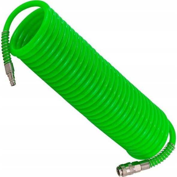 Rockforce Wąż spiralny z szybkozłączkami 10mm x 10m