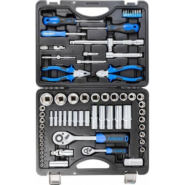 Zestaw narzędzi Forsage Zestaw narzędzi 69el. 1/4" i 1/2" (4-32mm) (6-kątnych)