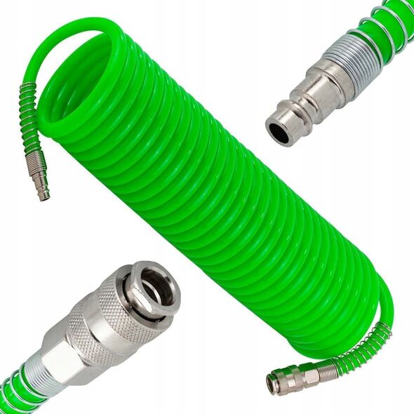 Forsage Wąż spiralny z szybkozłączkami 14mm x 10m