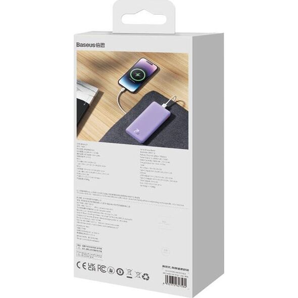 Powerbank Baseus Powerbank Baseus Airpow 10000mAh 20W (fioletowy)
