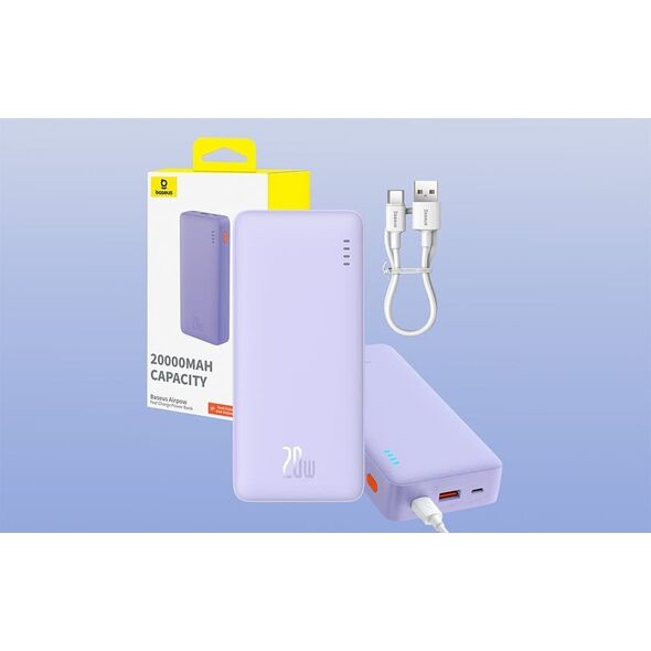 Powerbank Baseus Powerbank Baseus Airpow 20000mAh 20W (fioletowy)