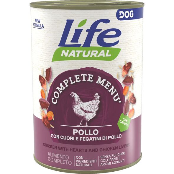 Life Pet Care Life Dog Karma Mokra dla Psa Kurczak Serca Wątróbka 400g
