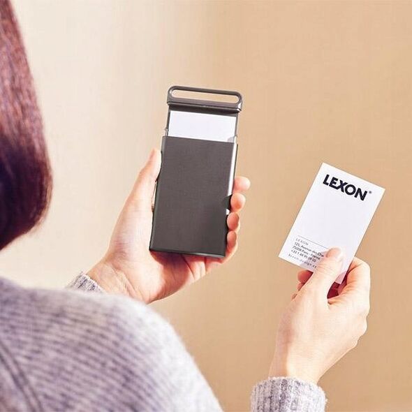 Lexon Lexon Nomaday Card Business Card Holder Dark Gray/Gun Metal LD144X