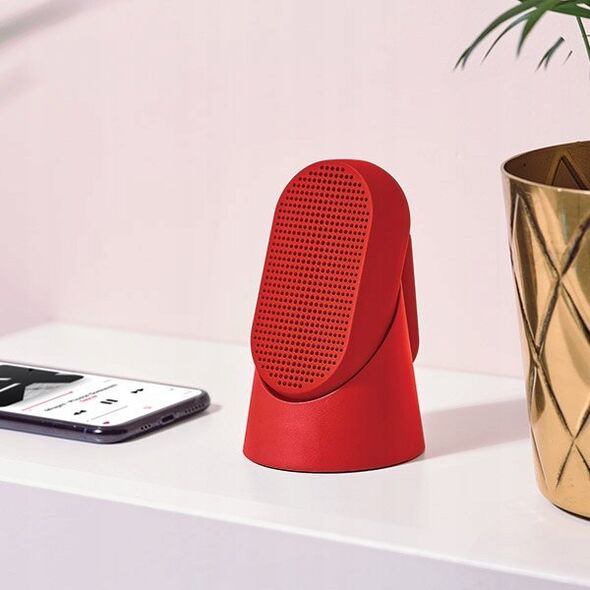 Głośnik Lexon Lexon Mino T Waterproof Speaker with Stand and Carabiner Red LA124R9