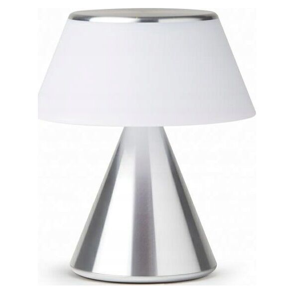 Lampa stołowa Lexon Lexon Luma M LED lamp silver/silver LH87MAP