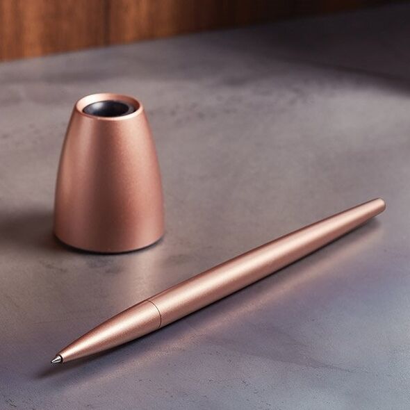Lexon Lexon Scribalu Ballpoint pen with rose gold/soft gold base LS64P1