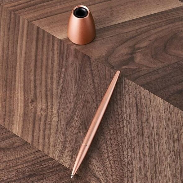 Lexon Lexon Scribalu Ballpoint pen with rose gold/soft gold base LS64P1