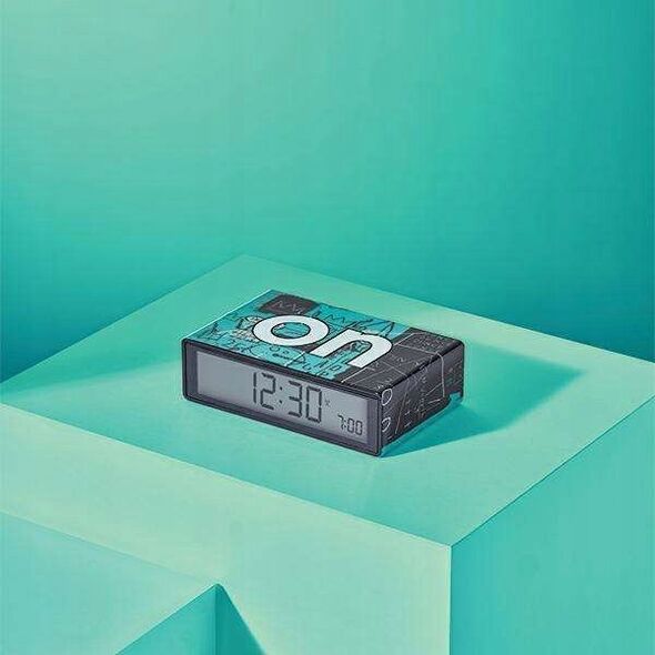 Lampa stołowa Lexon Lexon Flip+ X JMB Radio-controlled alarm clock black/equals pi LR150BSQ-B