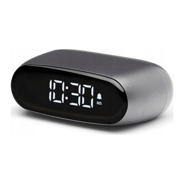 Lampa stołowa Lexon Lexon Minute Alarm Clock Mini Gray/Gun LR154X