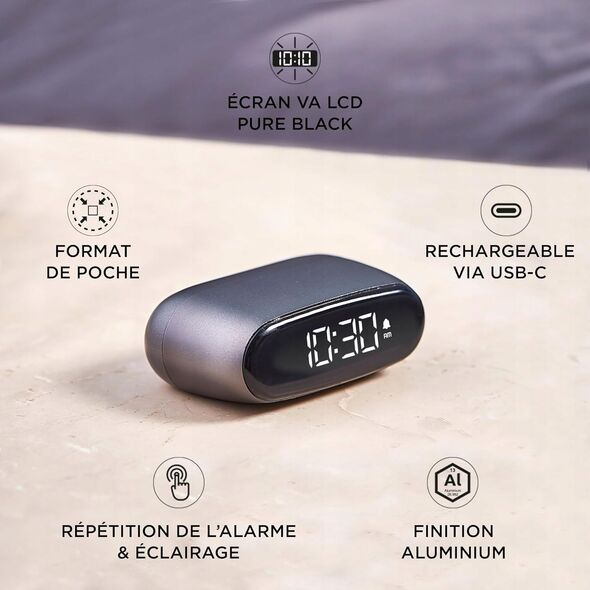 Lampa stołowa Lexon Lexon Minute Alarm Clock Mini Dark Blue /dark blue LR154BF