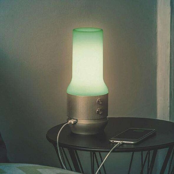 Lampa stołowa Lexon Lexon Terrace+ 3in1 LED lamp with speaker and power bank gold/gold LA134D