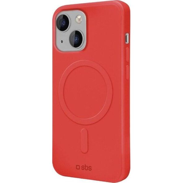SBS Mobile SBS Smooth Red Mag MagSafe compatible soft case, iPhone 14/13 standard