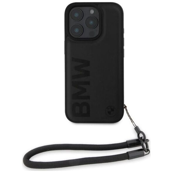BMW BMW BMHCP16X23RMRLK iPhone 16 Pro Max     6.9" czarny/black hardcase Signature Leather Wordmark Cord