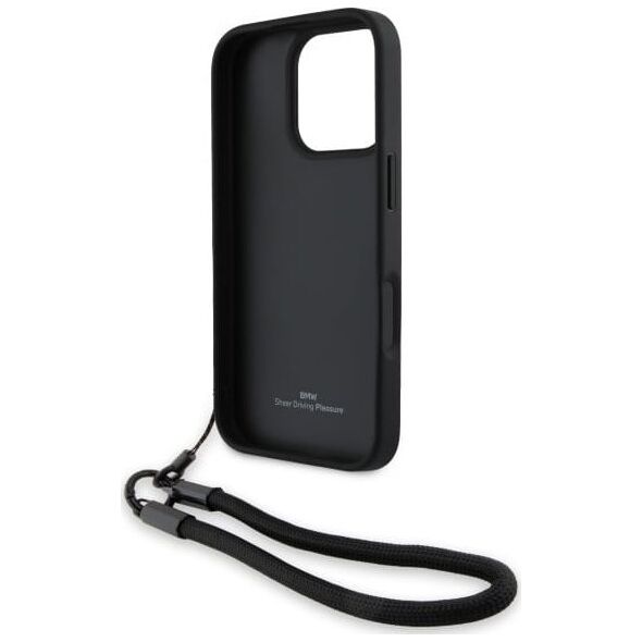 BMW BMW BMHCP16X23RMRLK iPhone 16 Pro Max     6.9" czarny/black hardcase Signature Leather Wordmark Cord