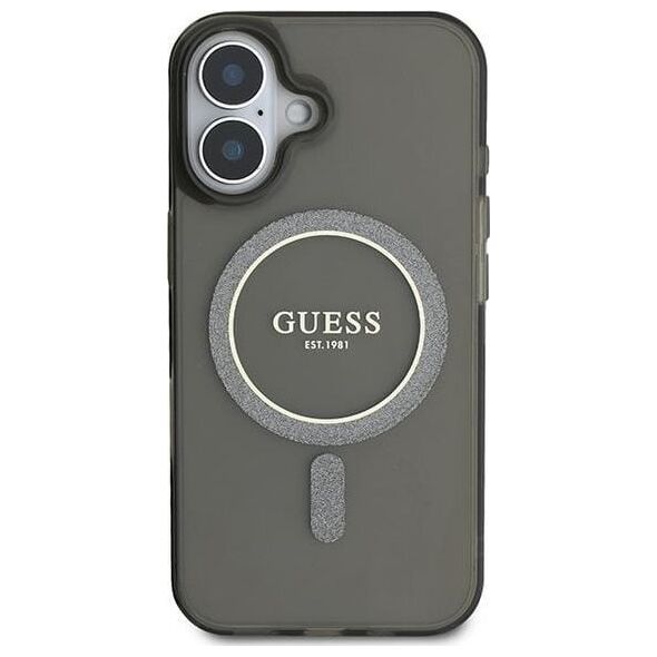 Guess Guess GUHMP16MHFGEREK iPhone 16 Plus      6.7" czarny/black hardcase IML Glitter Circle MagSafe