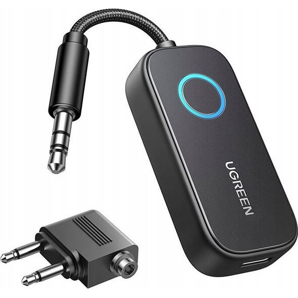 Adapter bluetooth Ugreen ML Odbiornik / nadajnik Bluetooth 5.3 Ugreen CM671, mini jack 3.5mm, 300mAh + adapter samolotowy
