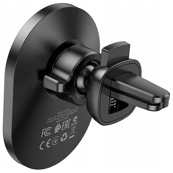Ładowarka Borofone Ladetajs-turetajs auto Borofone BH201 Magsafe 15W melns magnetisks