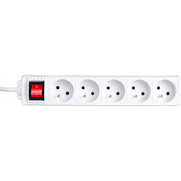 KELTIN Przedłużacz elektryczny – listwa zasilająca biała 5 gniazd 3m (40)
