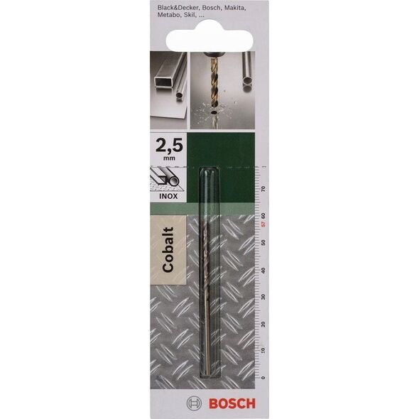 Wiertło Bosch Bosch 2609255064 - Bohrer - 2,5 mm - 57 mm - Legierter Stahl - Eisenguss - Unlegierter Stahl - Edelstahl - 2,5 mm - 3 cm (2609255064)