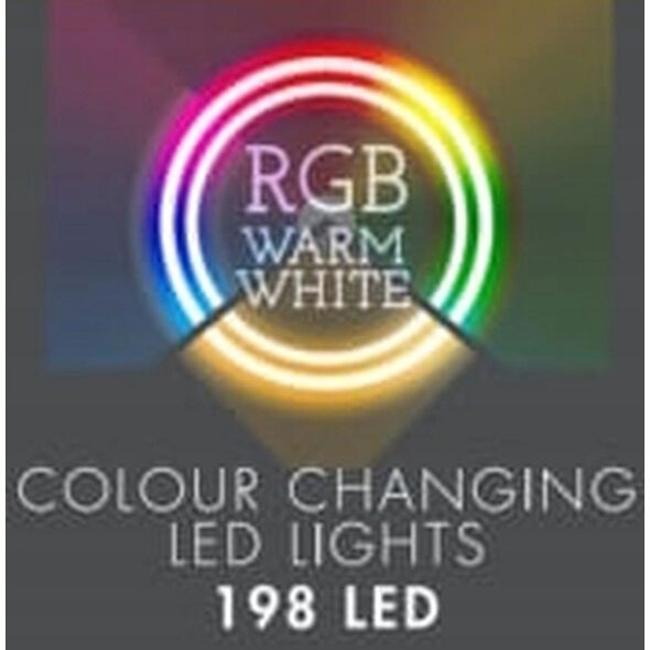Lampki choinkowe Koopman Lampki choinkowe łańcuch świetlny 198 led rgbw z pilotem