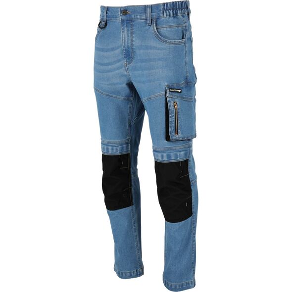 Lahti Pro Spodnie jeansowe jasnonieb.stretch ze wzmoc.,"3xl",ce, lahti