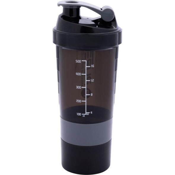 Victoria Sport BIDON FITNESS SHAKER 500ML BLACK/GREY PURE 2 IMPROVE