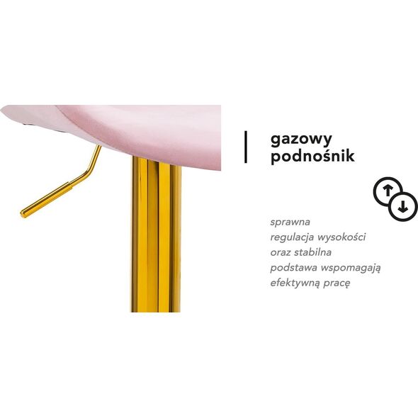Activeshop 4Rico Hoker barowy QS-B15 aksamit różowy