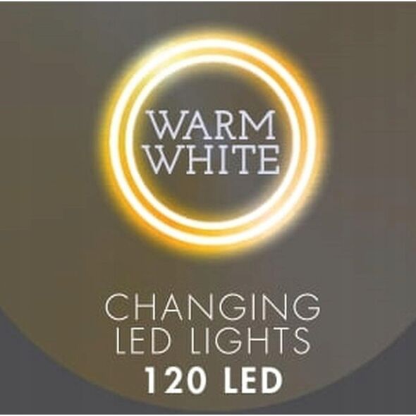 Lampki choinkowe CORTINA LAMPKI CHOINKOWE KURTYNA ŚWIETLNA ZEW/WEW 120 LED 300X60CM Z PILOTEM CIEPŁY BIAŁY