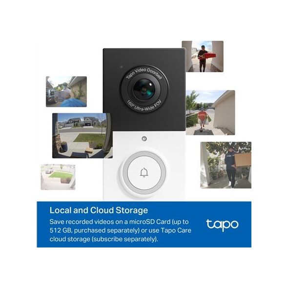 TP-LINK Video Doorbell Camera | Tapo D210 | 3 MP | 1.18mm/F1.8 | IP65 | H.264 | Micro SD, Max. 512 one size
