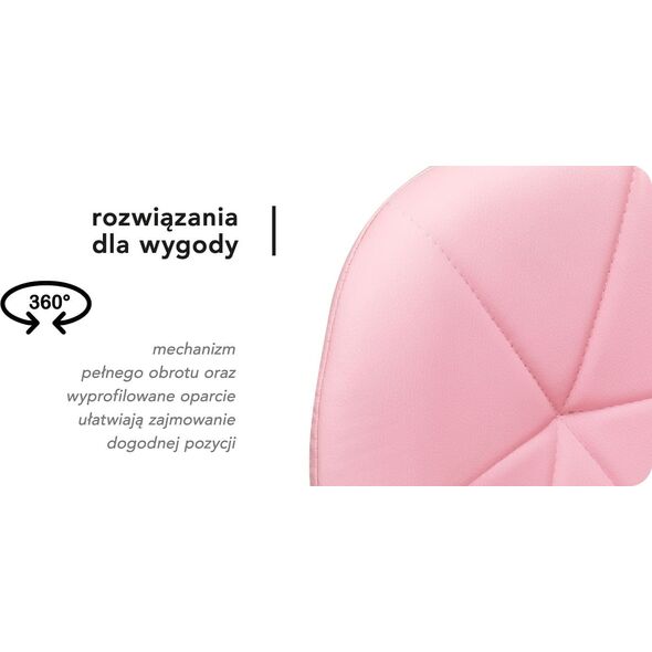 Taboret kosmetyczny QS-06 różowy