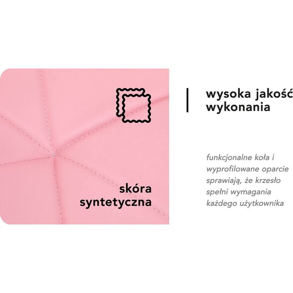 Taboret kosmetyczny QS-06 różowy