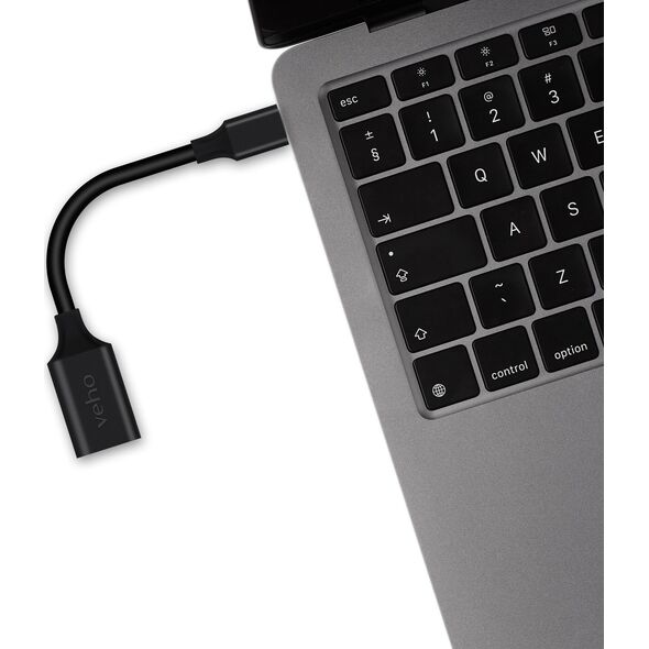 Veho VCL-220-USBCA kabel USB USB 3.2 Gen 1 (3.1 Gen 1) 0,15 m USB C USB A Czarny