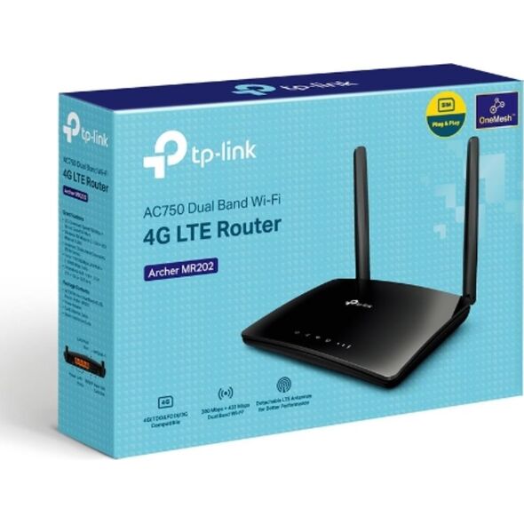 WRL ROUTER 750MBPS 10/100M/DUAL BAND ARCHER MR202 TP-LINK
