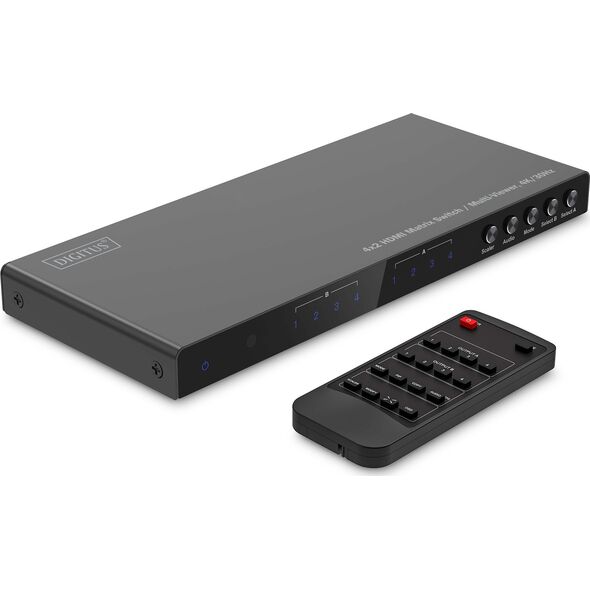 DIGITUS 4x2 HDMI Matrix / Multi-Viewer 4K/30Hz SPDIF Stereo RS232