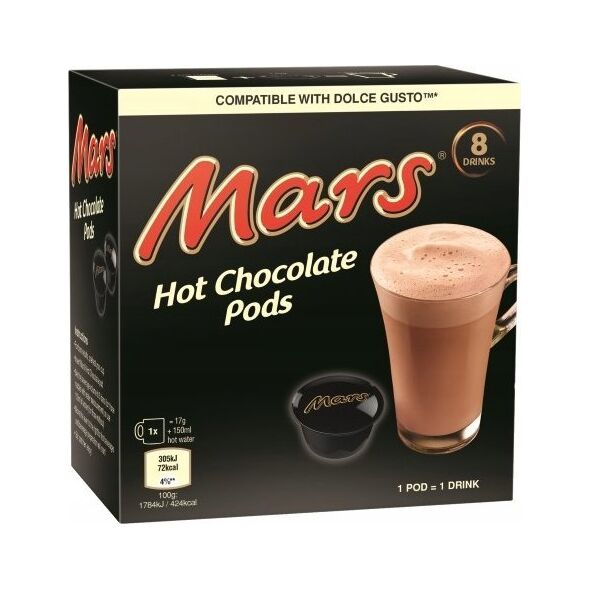 Hot chocolate pods compatible with NESCAFE(r) Dolce Gusto(r) Mars, 8 pcs.