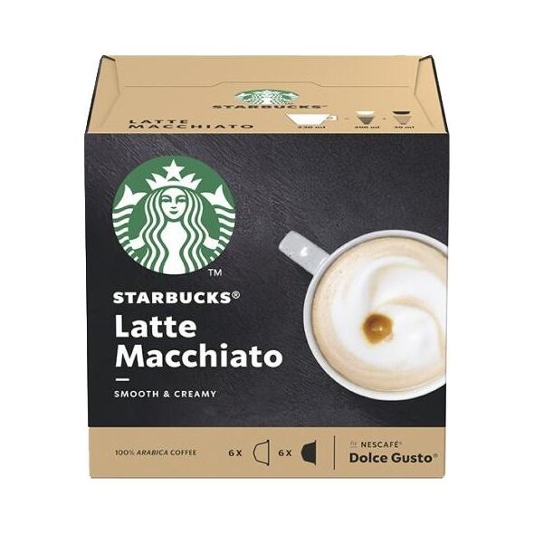 Coffee capsules compatible with NESCAFE(r) Dolce Gusto(r) Starbucks Latte Macchiato, 6 + 6 pcs.