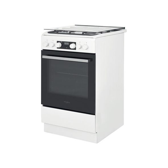Whirlpool Cooker | WS5G8CHW/E/1 | Hob type Gas | Oven type Electric | White | Width 50 cm | LED | Depth 60 cm | 60 L