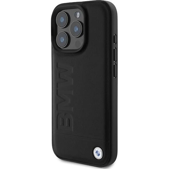 Etui BMW BMHCP16LSLLBK Apple iPhone 16 Pro hardcase Leather Hot Stamp czarny/black